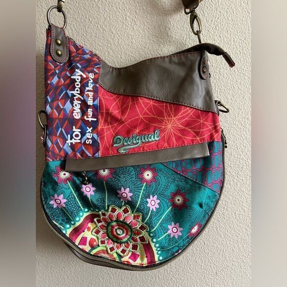 Desigual Boho Patchwork Crossbody Bag - Picture 3 of 10